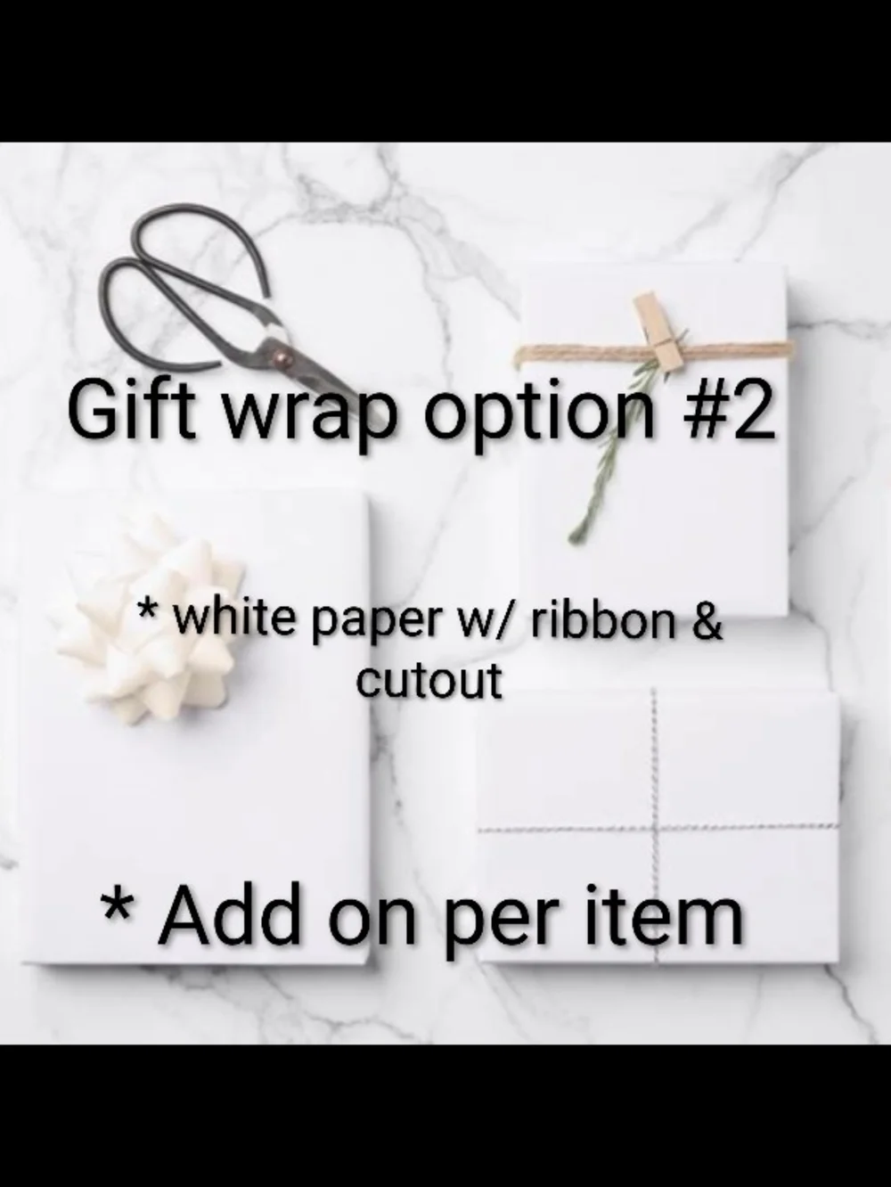 White Wrapped Gift Set with Ribbon Accent